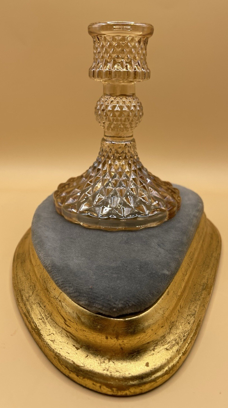 Carnival Iridescent Glass Candle Stick Holder For Taper Candle